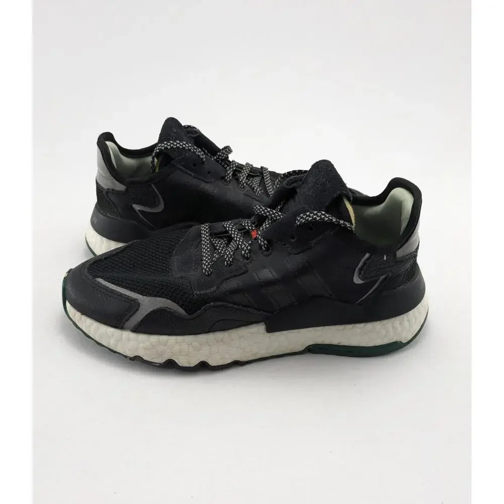 Womens Adidas Nite Jogger 3M Core Black Athletic Running Shoes EE5914 Size 7